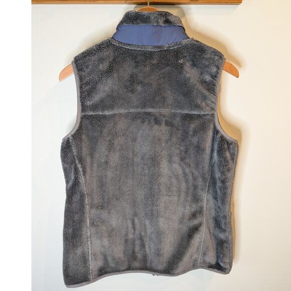 LL Bean Mountain Hi Pile Fleece Vest Charcoal Gray Sherpa Full Zip Medium Women - Picture 4 of 8